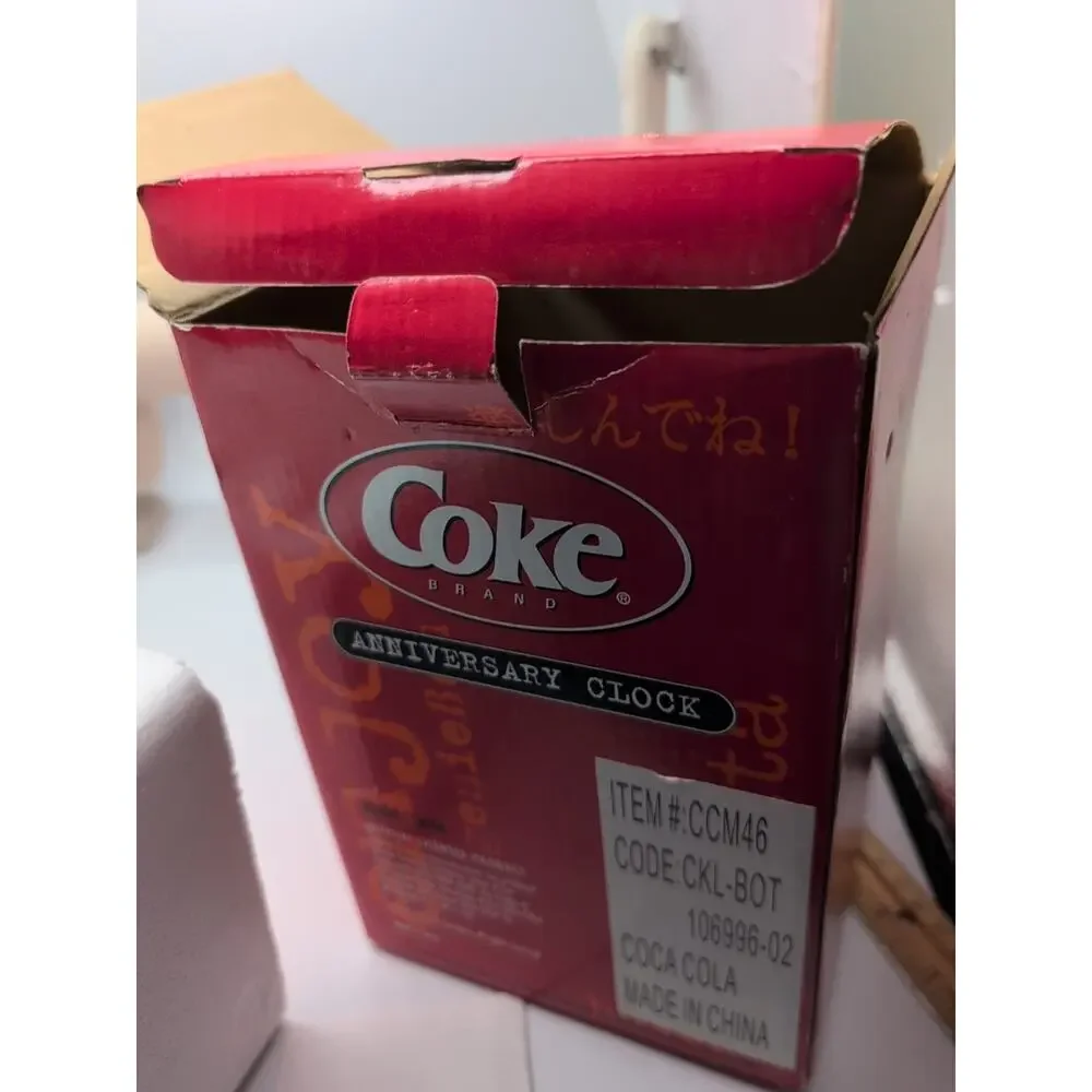 Vintage 2002 Coca-Cola Coke Bottle Anniversary Dome Clock 7